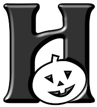 Halloween alfabet plaatje
