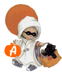 Halloween alfabet plaatjes A
